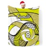 Volleyball Yellow Gold Thickened Flannel Blanket