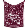 B-BA006 Christmas-Burgundy Blanket