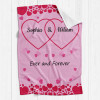 B-320-Text Couple Pink Blanket