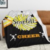 Cheerleaders Cheer Black Flannel Blanket
