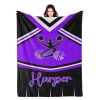 Cheerleader Cheer Purple Flannel Blanket
