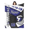 Volleyball Blue Black White Flannel Blanket