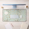Black and Gold Glitter Dot Patterned Desk Mat Desk Mat