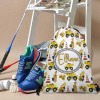 Yellow Construction Trucks Drawstring Backpack