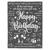 B-BA008 Birthday Grey Blanket