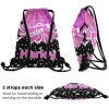 Cheer Cheerleader Rose Purple Print Drawstring Backpack