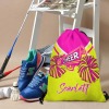 Yellow Rose Red Cheer Cheerleader Drawstring Backpack