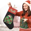 Red Green Plaid Bear Christmas Stocking