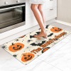 Pumpkin Bat Spider Halloween Kitchen Mat 48"x17"