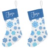 Blue Snowflakes Christmas Stocking