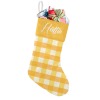 Orange Yellow Plaid Christmas Stocking