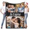 B-305-3 FR Couple Je t'aime Blanket