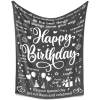 B-BA008 Birthday Grey Blanket