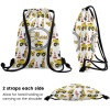 Yellow Construction Trucks Drawstring Backpack