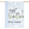 Sweet Safari Animals Blue Floral Minky Blanket
