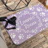 Purple Paws Rectangular Floor Mat