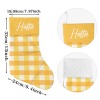 Orange Yellow Plaid Christmas Stocking