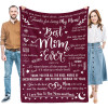 QH-BA001 ifungift Mom Burgundy Blanket