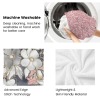 Beautiful Fowers Pink Print Flannel Blanket
