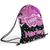 Cheer Cheerleader Rose Purple Print Drawstring Backpack
