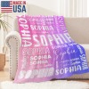 gradient background colorful (4) Flannel Blanket Made In USA