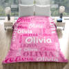 L-312 Text Pink Blanket