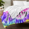 Cheerleader Girl Tie Dye Flannel Blanket