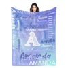 L-004-Text Blue Blanket