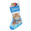 Snowflakes Cute Cat Christmas Stocking