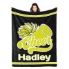 Yellow Cheers Cheerleader Flannel Blanket