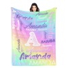 L-004-Text Rainbow Blanket
