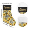 Sunflower Plaid Christmas Stocking