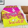 Yellow Rose Red Cheer Cheerleader Flannel Blanket