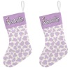 Purple Cow Print Christmas Stocking