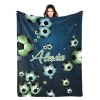 Soccer Pattern Flannel Blanket