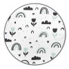 Cute Green Rainbow Round Floor Mat