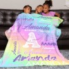 L-004-Text Rainbow Blanket