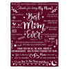 B-BA001 ifungift Mom Burgundy Blanket
