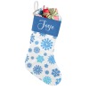 Blue Snowflakes Christmas Stocking