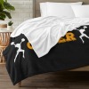 Cheerleaders Cheer Black Flannel Blanket