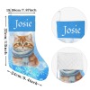 Snowflakes Cute Cat Christmas Stocking