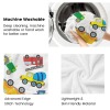 Colorful Trucks Flannel Blanket