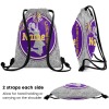 Girl Cheerleaders Silver Print Drawstring Backpack