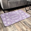 Purple Paws Rectangular Floor Mat
