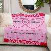 B-320-Text Couple Pink Blanket