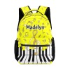 Yellow Music Notes Piano Key All Over Print Children S Backpack