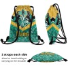 Light Green Gold Cheer Cheerleader Drawstring Backpack