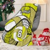 Volleyball Yellow Gold Thickened Flannel Blanket