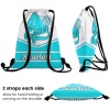 Sky Blue Cheer Cheerleader Drawstring Backpack