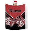 Cheer Deep Red Cheerleaders Thickened Flannel Blanket